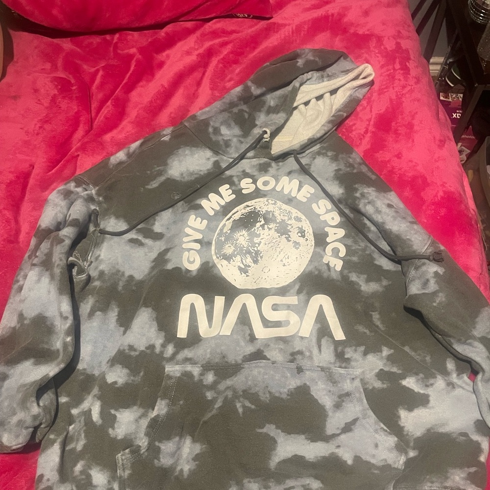 Gray and White NASA Hoodie